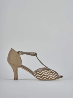 Sandali tacco 7cm camoscio bronzo