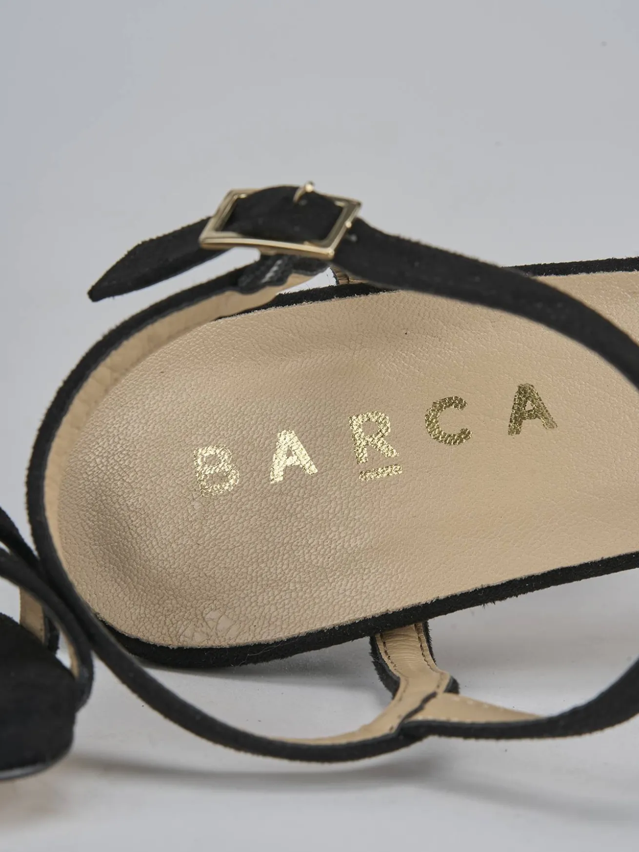 Sandali tacco 8cm camoscio nero