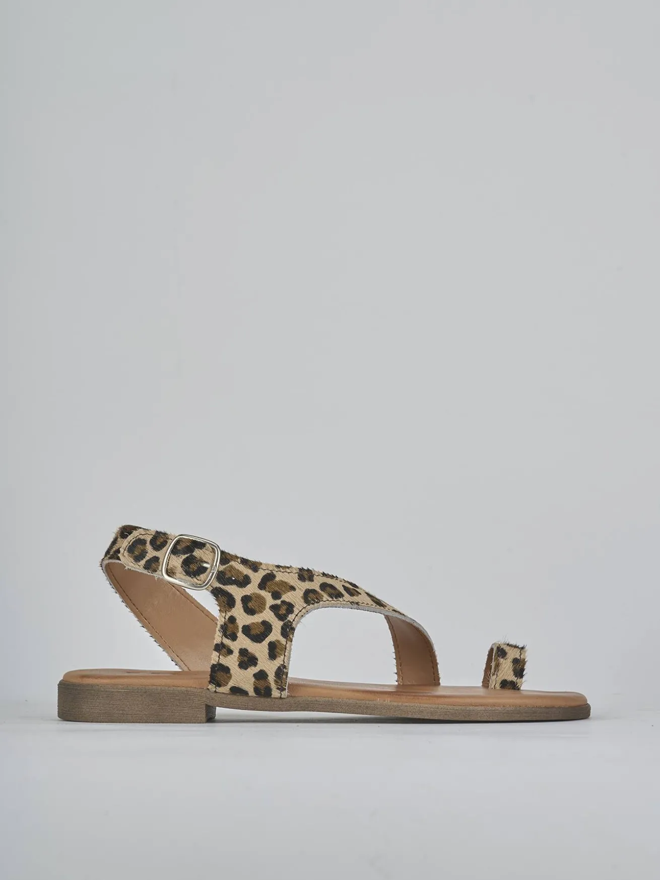 Sandali tacco 1cm cavallino multicolor