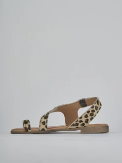 Sandali tacco 1cm cavallino multicolor