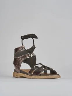 Sandali tacco 1cm pelle argento