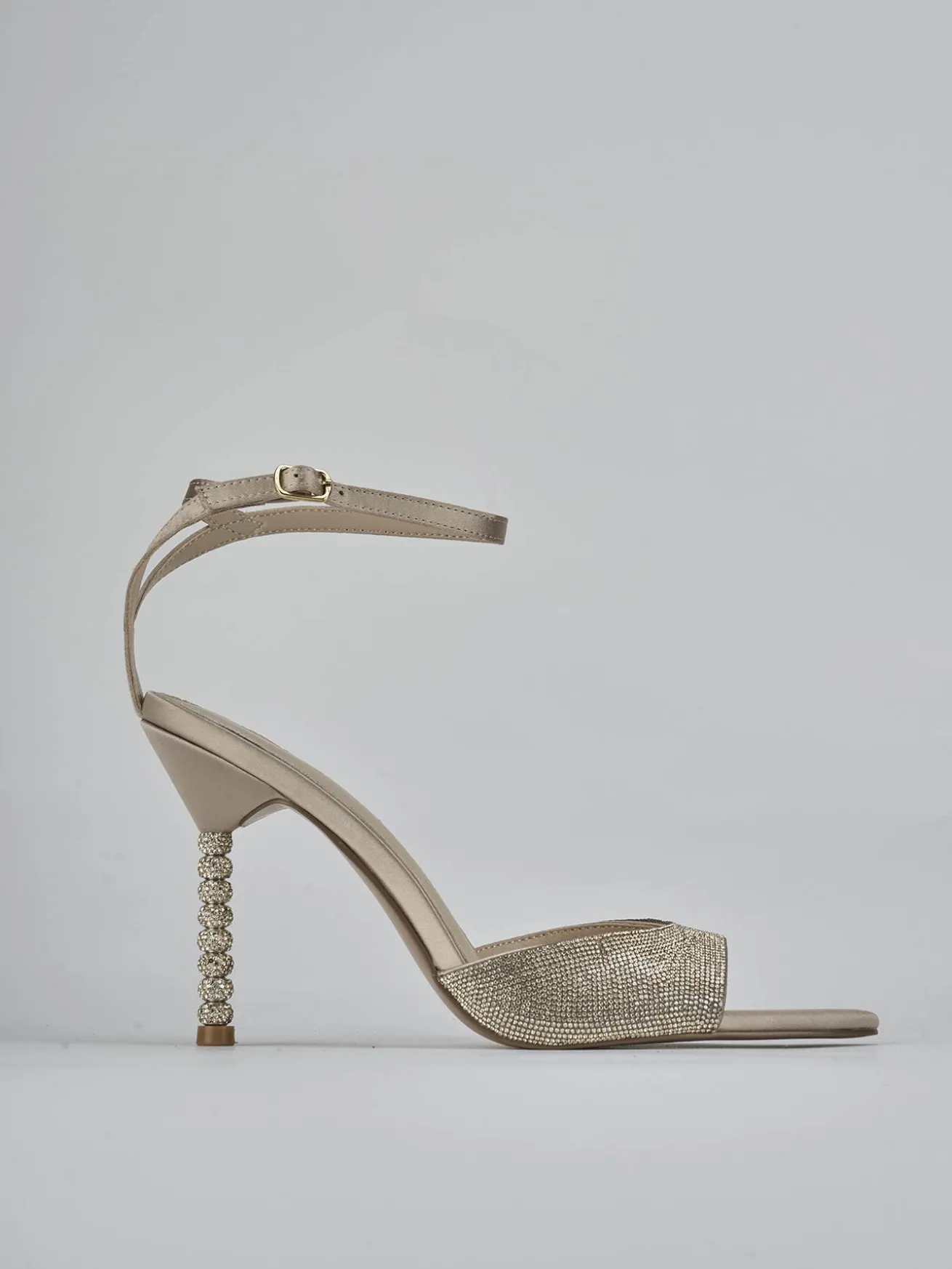 Sandali tacco 9cm pelle beige