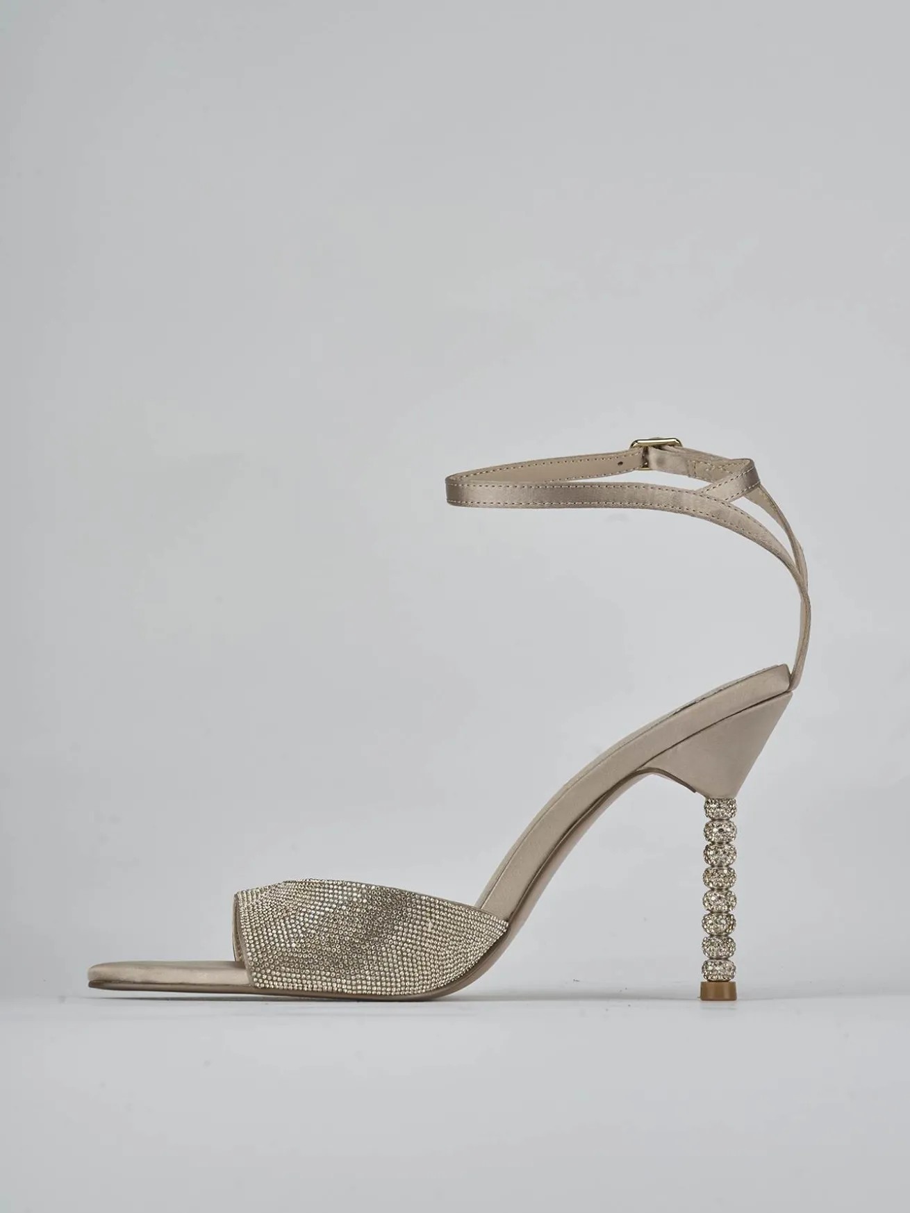 Sandali tacco 9cm pelle beige