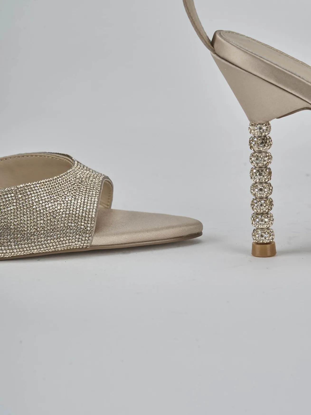 Sandali tacco 9cm pelle beige