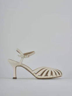 Sandali tacco 6cm pelle beige