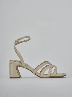Sandali tacco 6cm pelle beige