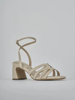 Sandali tacco 6cm pelle beige