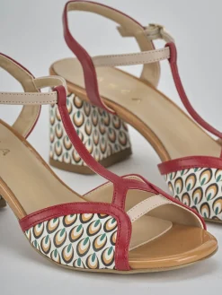 Sandali tacco 7cm pelle beige