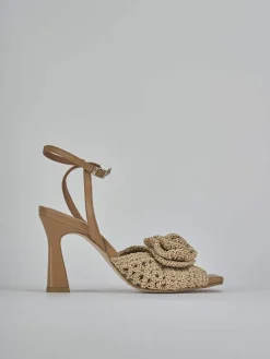 Sandali tacco 9cm pelle beige