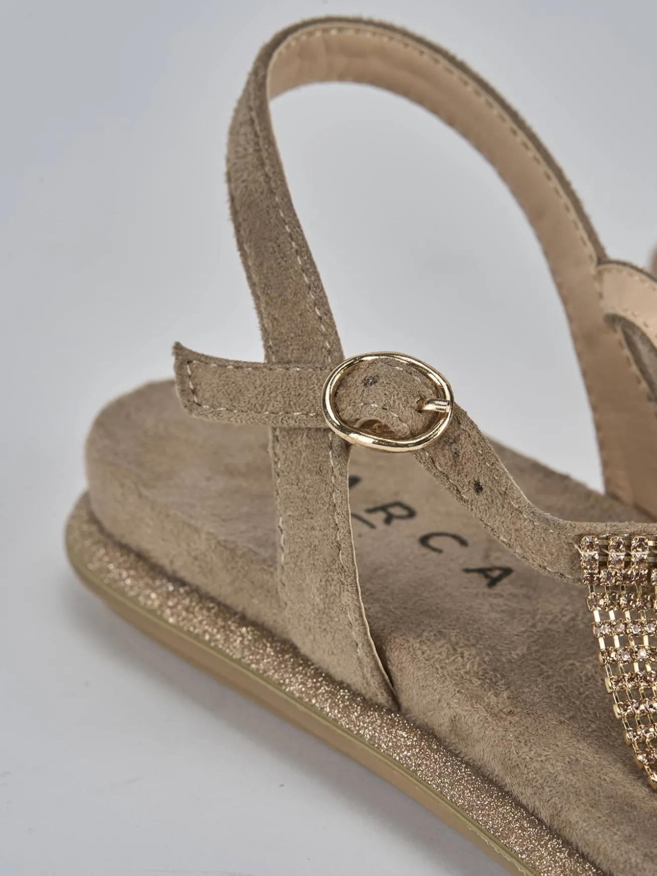 Sandali tacco 1cm pelle beige