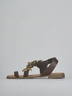 Sandali tacco 1cm pelle beige