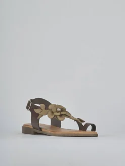 Sandali tacco 1cm pelle beige