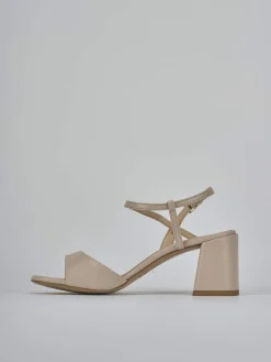 Sandali tacco 9cm pelle beige