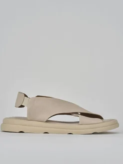 Sandali tacco 2cm pelle beige