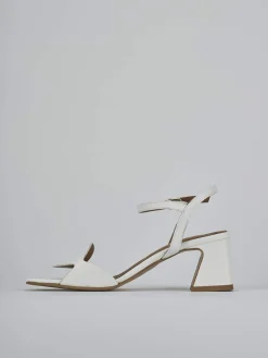 Sandali tacco 5cm pelle bianco