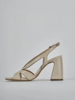 Sandali tacco 6cm pelle bianco