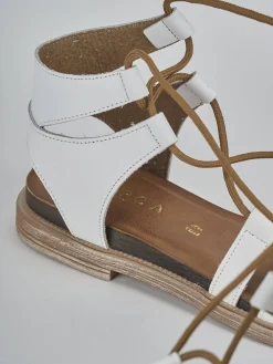 Sandali tacco 1cm pelle bianco