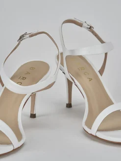 Sandali tacco 7cm pelle bianco