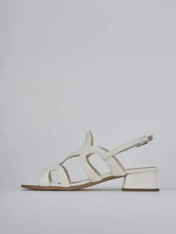 Sandali tacco 3cm pelle bianco