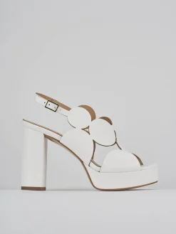 Sandali tacco 9cm pelle bianco