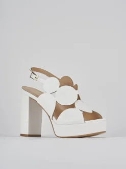 Sandali tacco 9cm pelle bianco