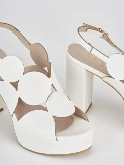 Sandali tacco 9cm pelle bianco