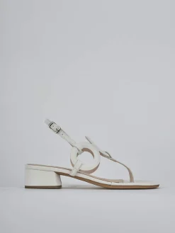 Sandali tacco 3cm pelle bianco