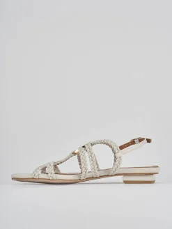 Sandali tacco 1cm pelle bianco