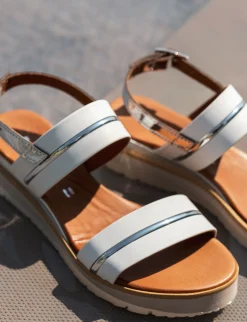 Sandali tacco 3cm pelle bianco