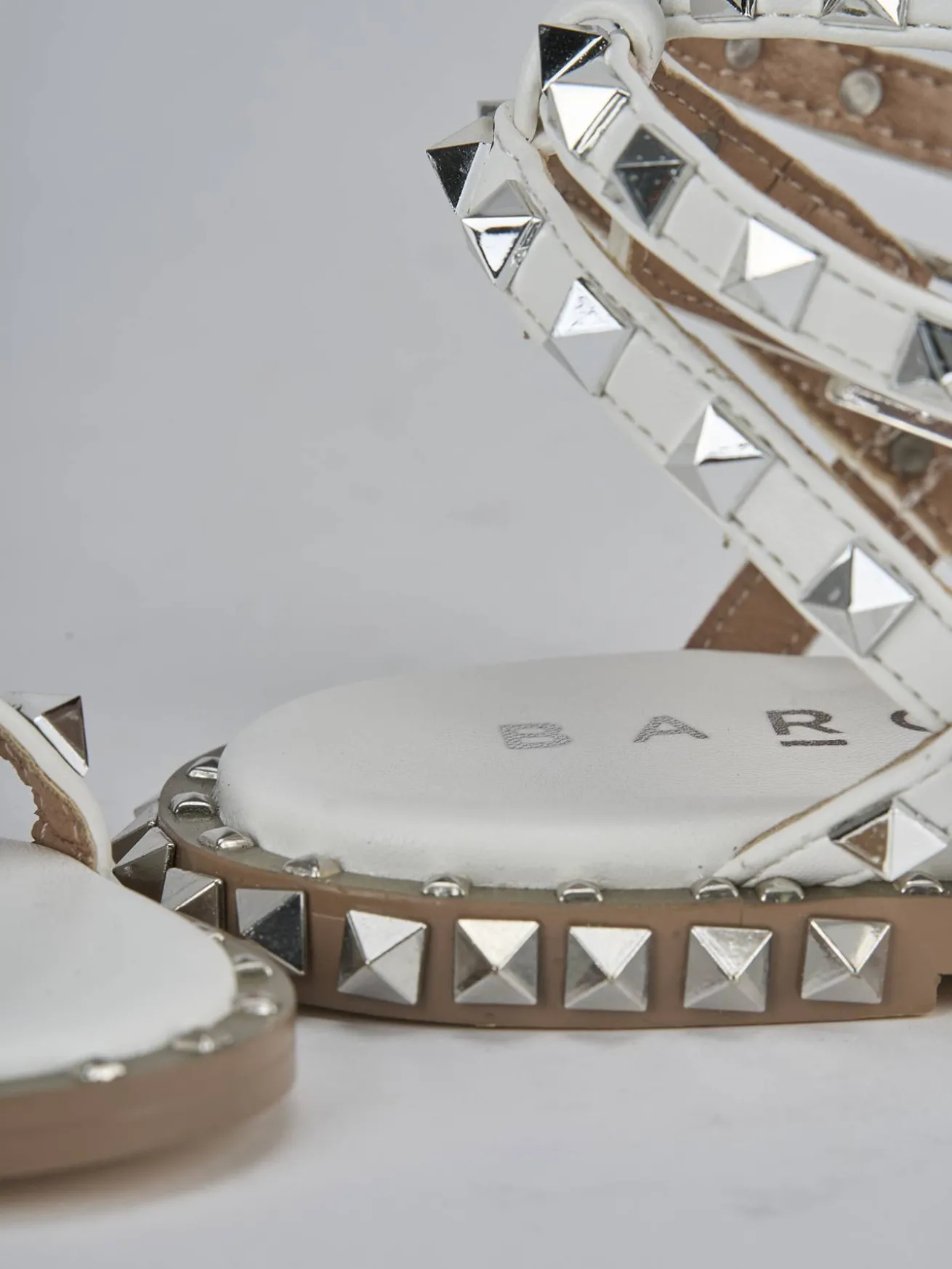 Sandali tacco 1cm pelle bianco