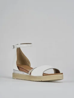 Sandali tacco 2cm pelle bianco