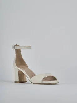 Sandali tacco 5cm pelle bianco
