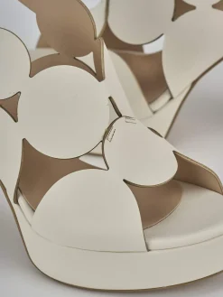 Sandali tacco 9cm pelle bianco