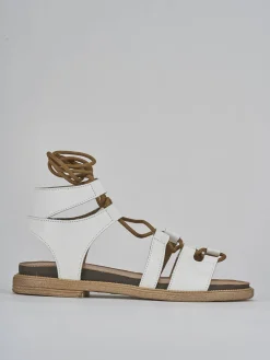 Sandali tacco 1cm pelle bianco