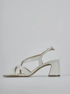 Sandali tacco 6cm pelle bianco