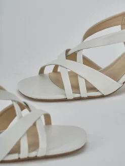 Sandali tacco 6cm pelle bianco