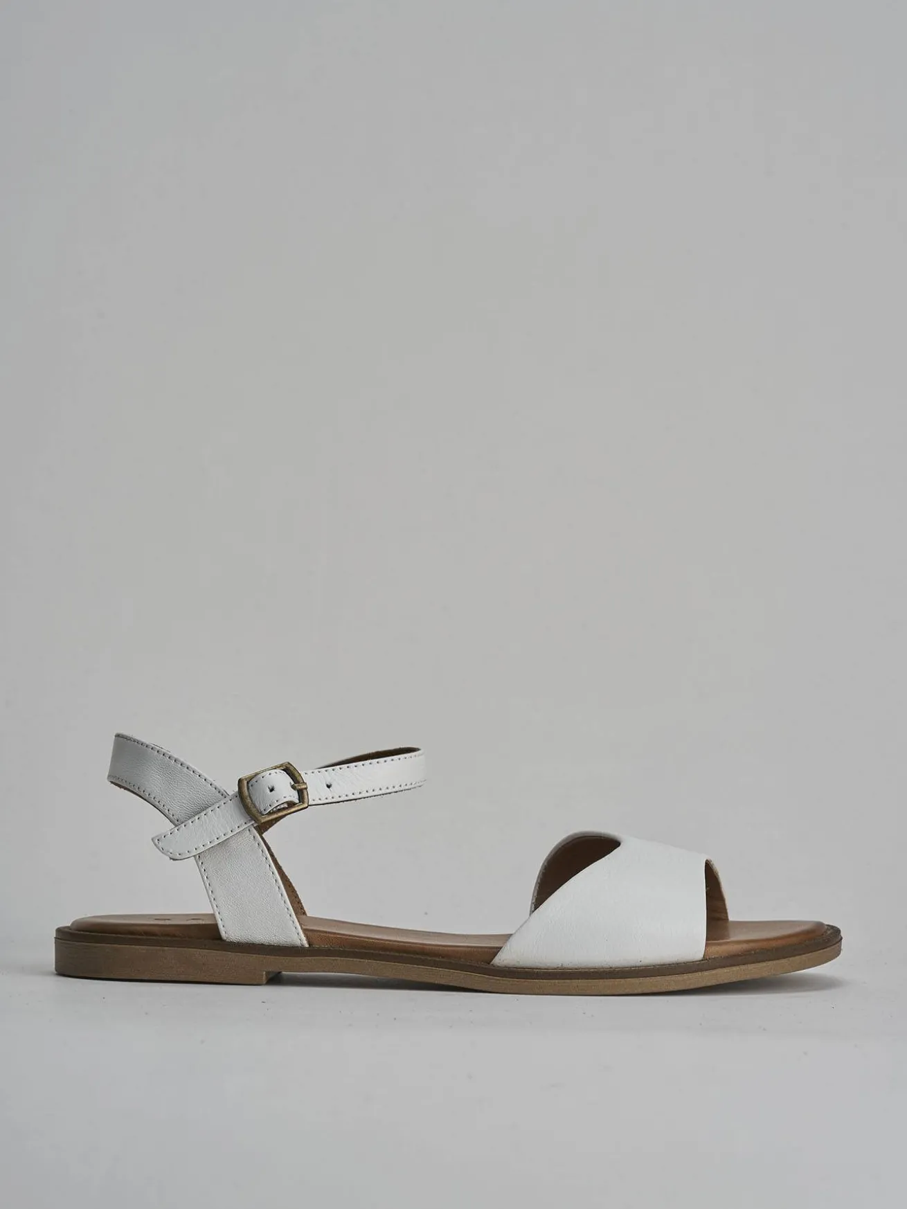 Sandali tacco 1cm pelle bianco