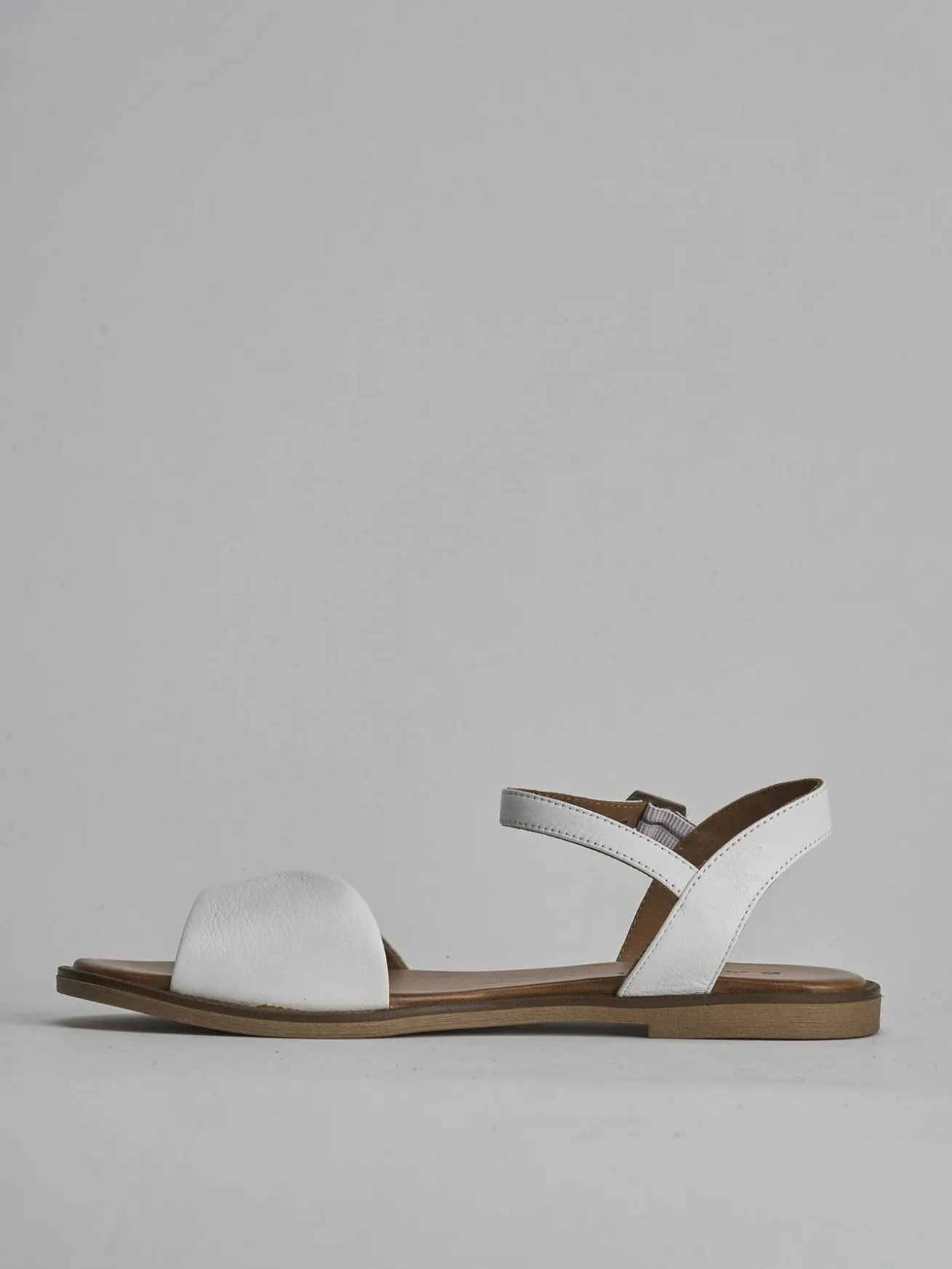 Sandali tacco 1cm pelle bianco