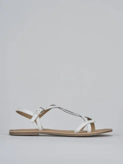 Sandali tacco 1cm pelle bianco