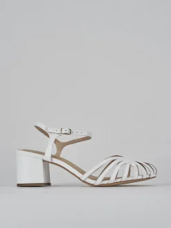 Sandali tacco 5cm pelle bianco