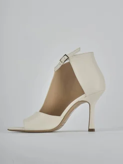 Sandali tacco 9cm pelle bianco