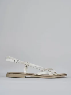 Sandali tacco 1cm pelle bianco