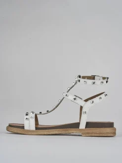 Sandali tacco 1cm pelle bianco