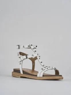 Sandali tacco 1cm pelle bianco