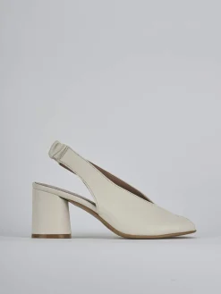 Sandali tacco 7cm pelle bianco