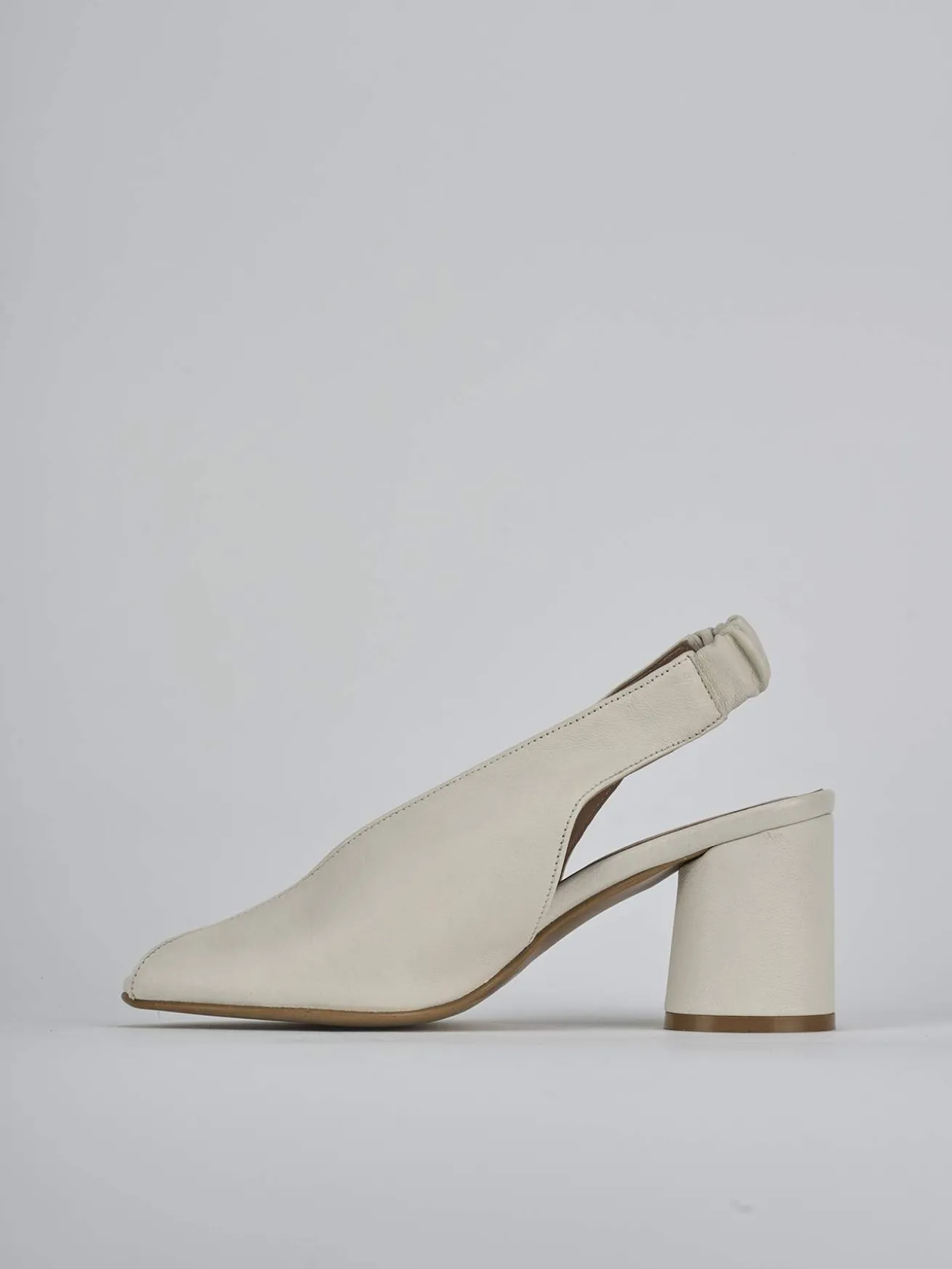 Sandali tacco 7cm pelle bianco