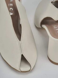 Sandali tacco 7cm pelle bianco