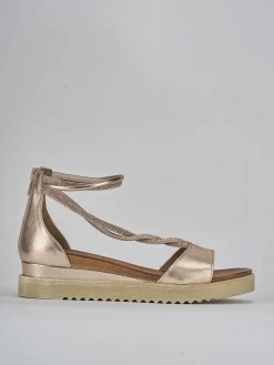 Sandali tacco 3cm pelle bronzo