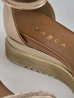 Sandali tacco 2cm pelle bronzo