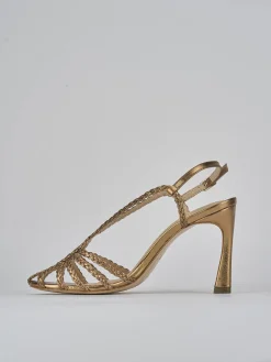 Sandali tacco 8cm pelle bronzo